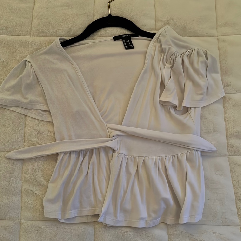 White tie front top